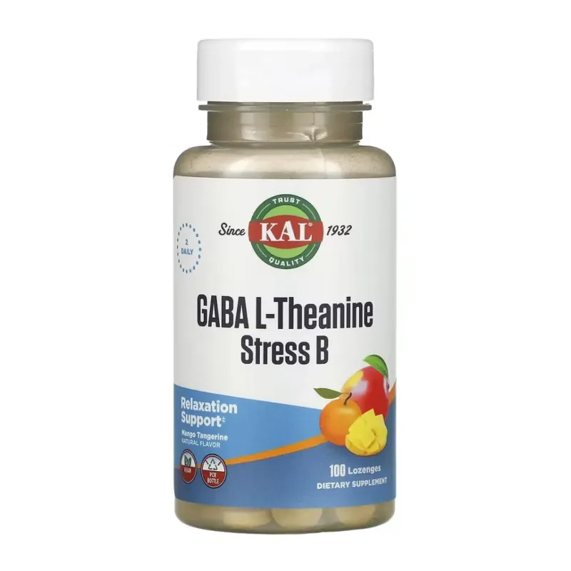KAL GABA L-Theanine Stress B, 100 пастилок
