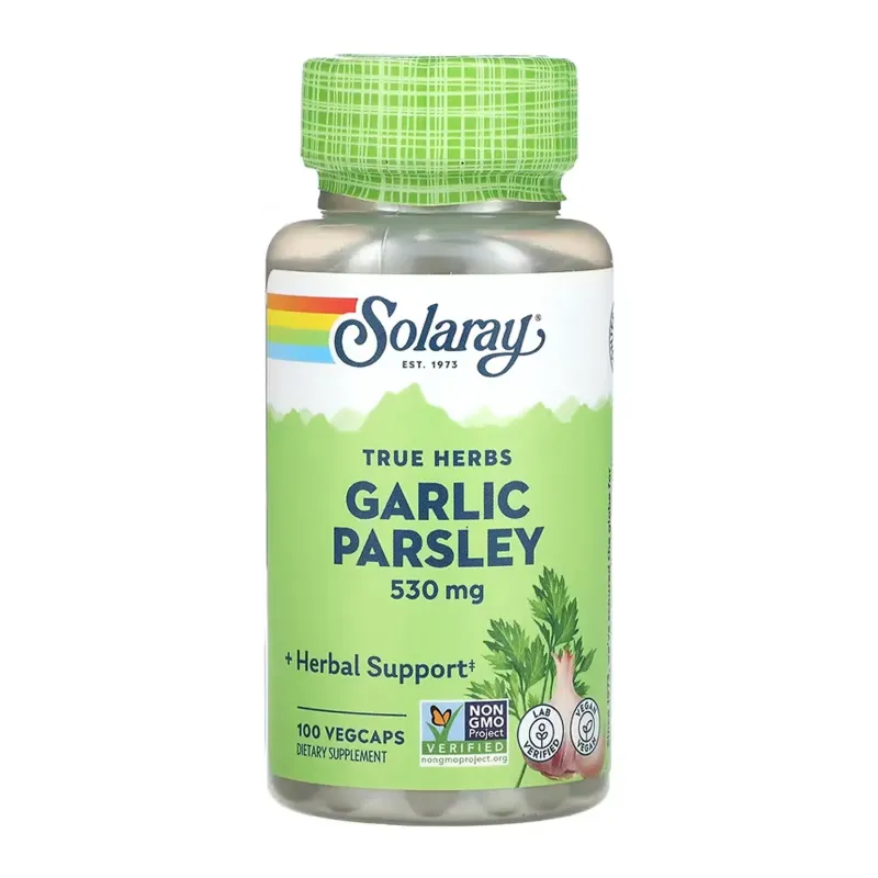 Solaray Garlic Parsley 530 мг, 100 вег. капс.