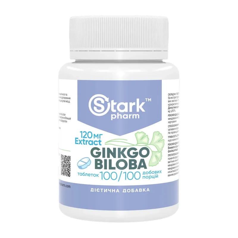 Stark Pharm Ginkgo Biloba Extract 120 мг, 100 табл.