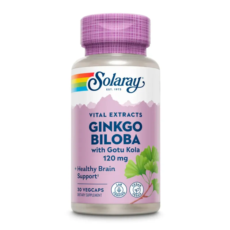 Solaray Ginkgo Biloba Extract One 120 мг, 30 вег. капс.