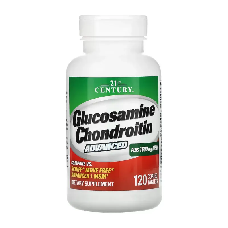 21st Century Glucosamine Chondroitin Advanced + MSM, 120 табл.