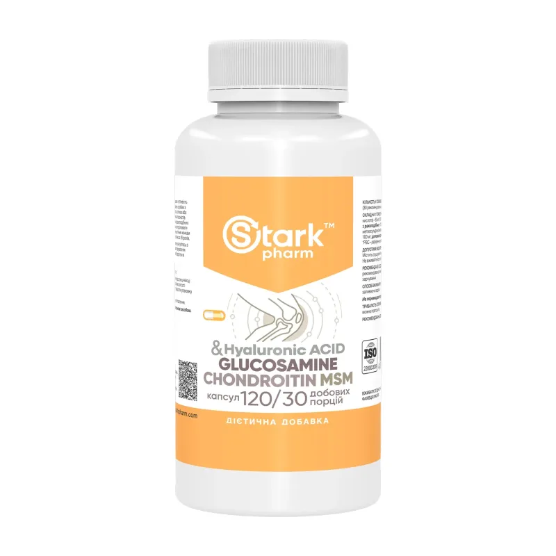 Stark Pharm Glucosamine Chondroitin MSM & Hyaluronic Acid, 120 капс.