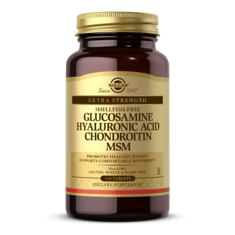 Solgar Glucosamine Hyaluronic Acid Chondroitin MSM (Shellfish-Free), 120 табл.