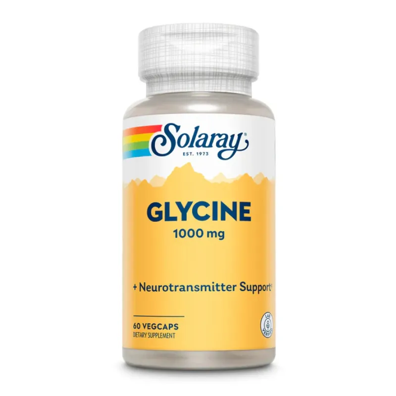 Solaray Glycine Free Form 1000 мг, 60 вег. капс.