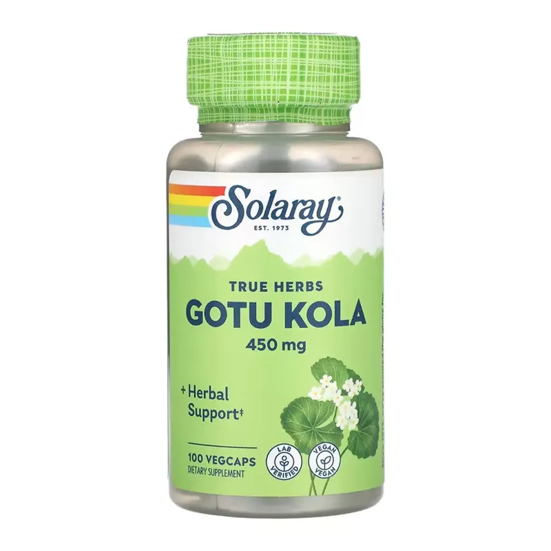 Solaray Gotu Kola Aerial 450 мг, 100 вег. капс.