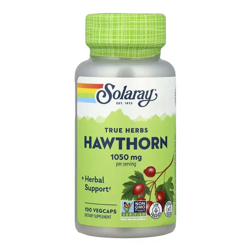 Solaray Hawthorn Berry 525 мг, 100 вег. капс.