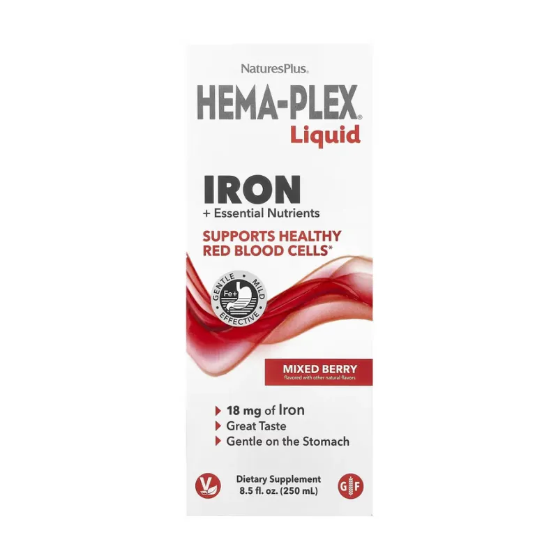 Nature's Plus Hema-Plex® Liquid Iron, 250 мл