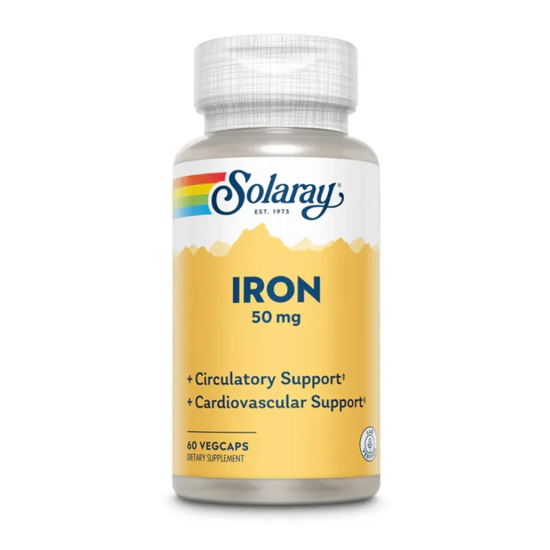 Solaray Iron 50 мг, 60 вег. капс.
