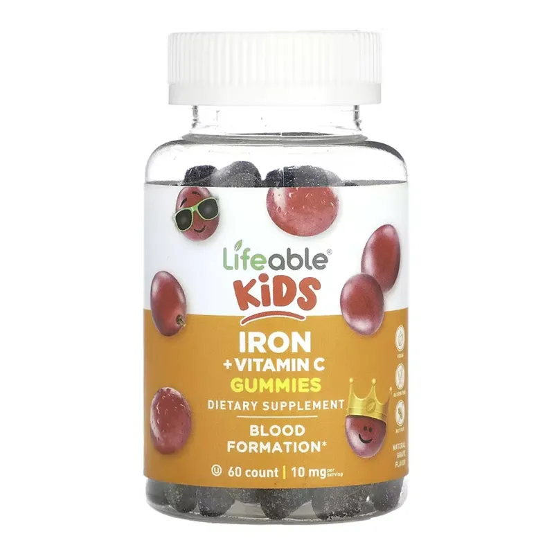 Lifeable Iron + Vitamin C Kids, 60 жув. цукерок