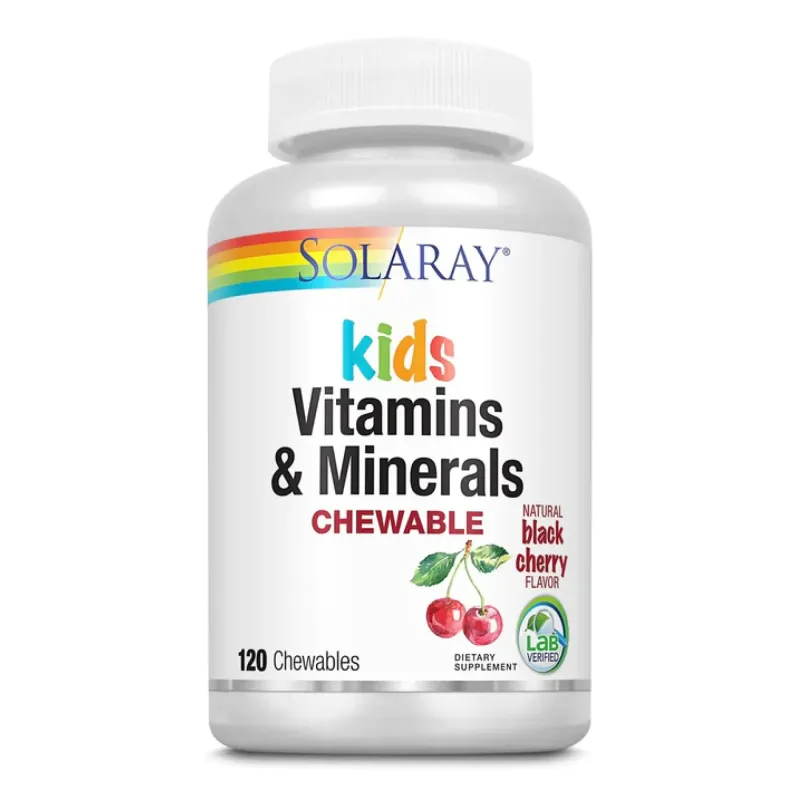 Solaray Kids Vitamins & Minerals, 120 жув. табл., Чорна вишня