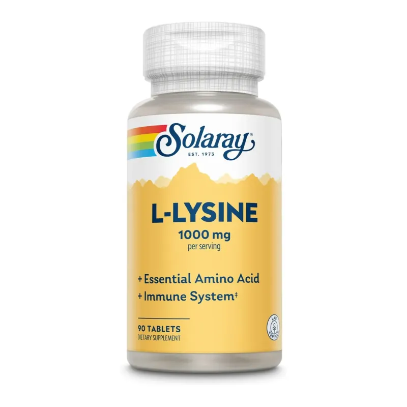 Solaray L-Lysine Free Form 1000 мг, 90 табл.