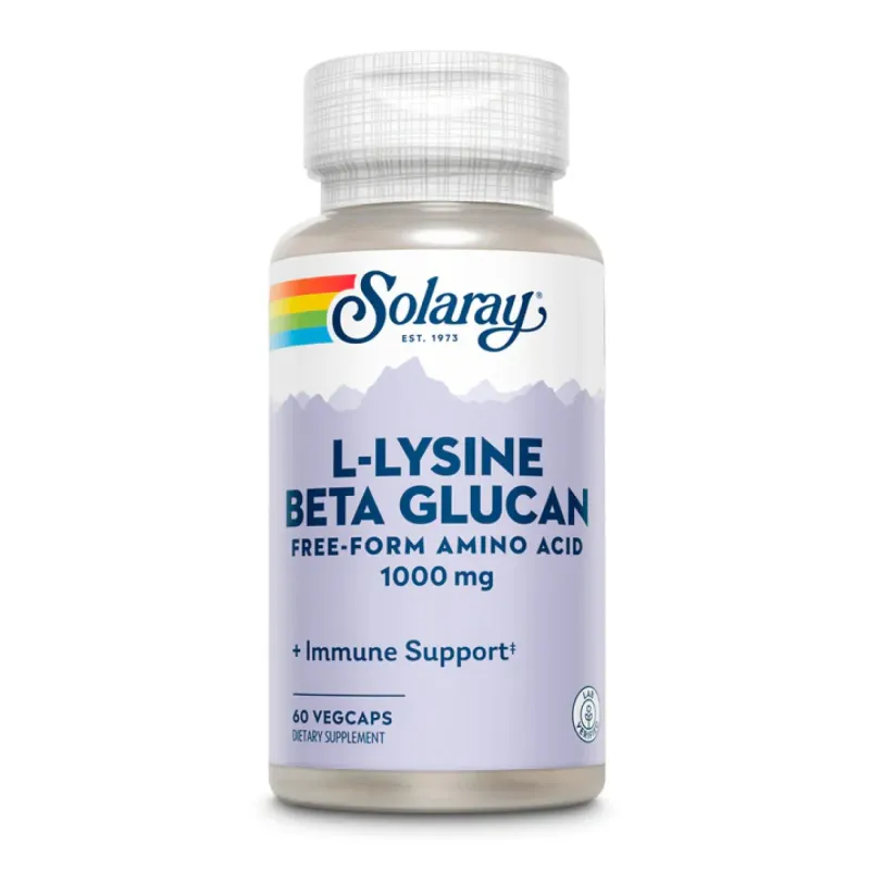 Solaray L-Lysine with Beta Glucan 1000 мг, 60 вег. капс.