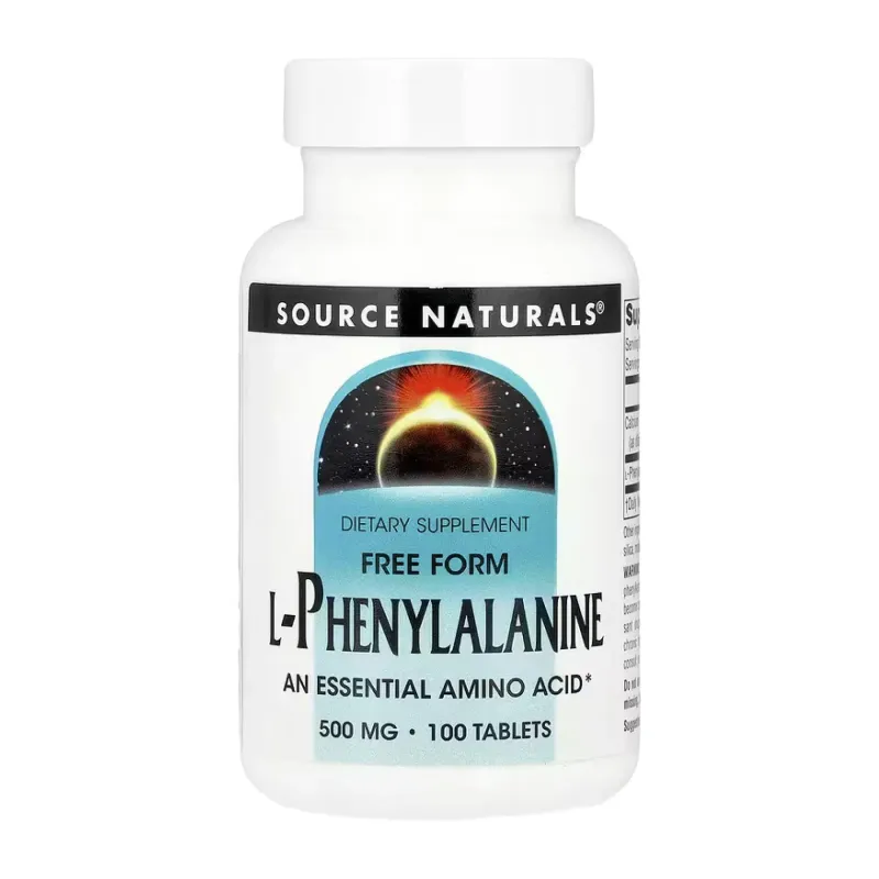 Source Naturals L-Phenylalanine 500 мг, 100 табл.