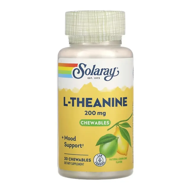 Solaray L-Theanine 200 мг, 30 жув. табл.