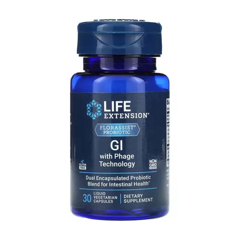 Life Extension LE FLORASSIST® GI with Phage Technology, 30 вег. капс.