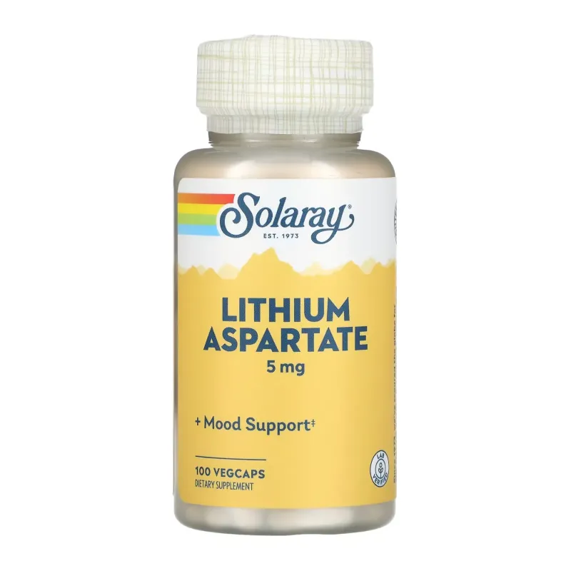 Solaray Lithium Aspartate 5 мг, 100 вег. капс.