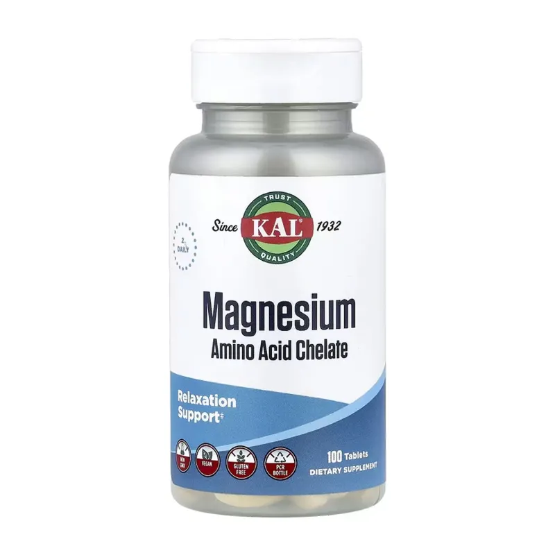 KAL Magnesium Amino Acid Chelate 220 мг, 100 табл.