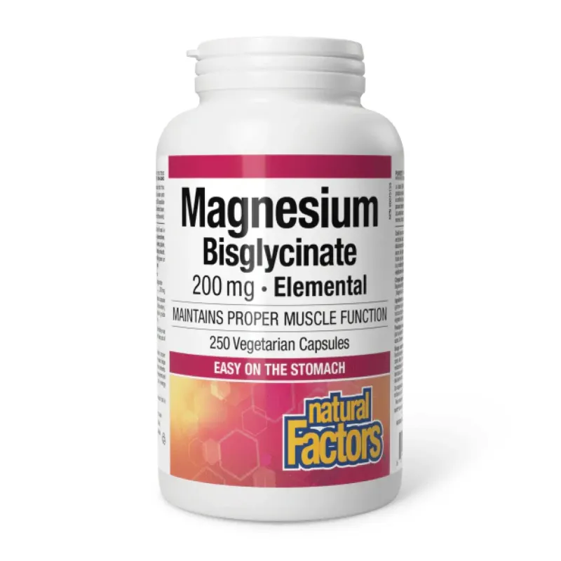 Natural Factors Magnesium Bisglycinate Pure 200 мг, 250 капс.