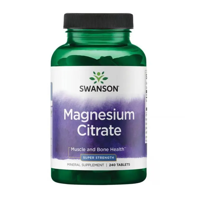 Swanson Magnesium Citrate Super Strength, 240 табл.