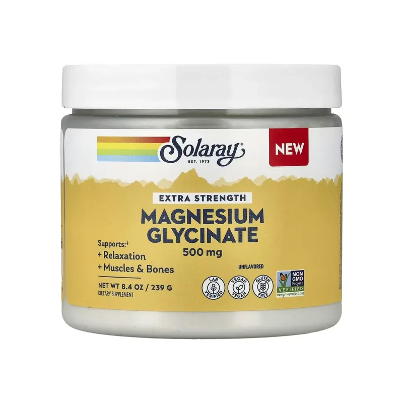 Solaray Magnesium Glycinate Powder 500 мг, 239 г