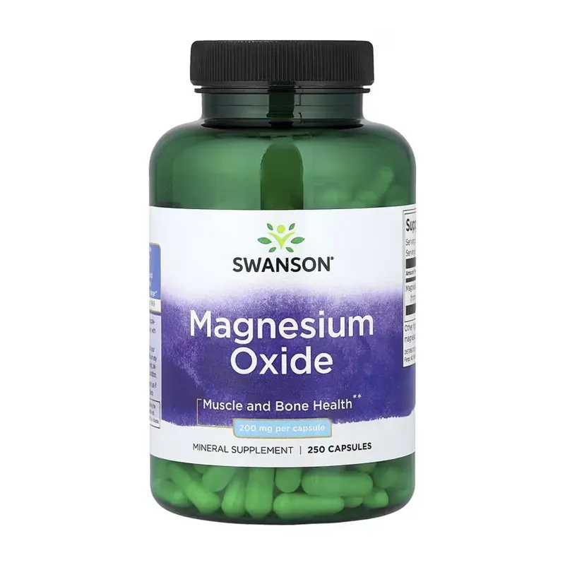 Swanson Magnesium Oxide 200 мг, 250 капс.