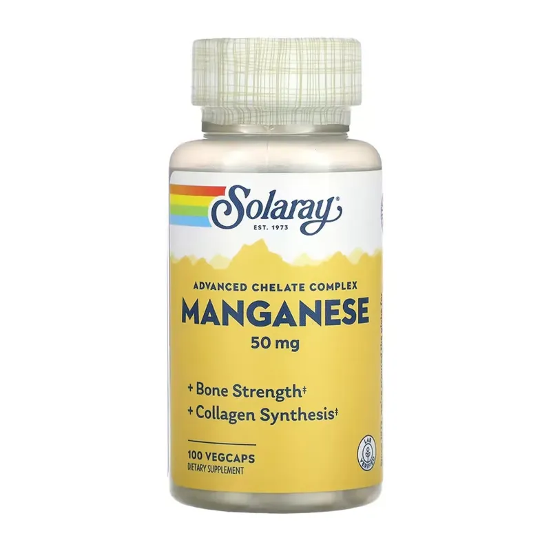 Solaray Manganese 50 мг, 100 вег. капс.