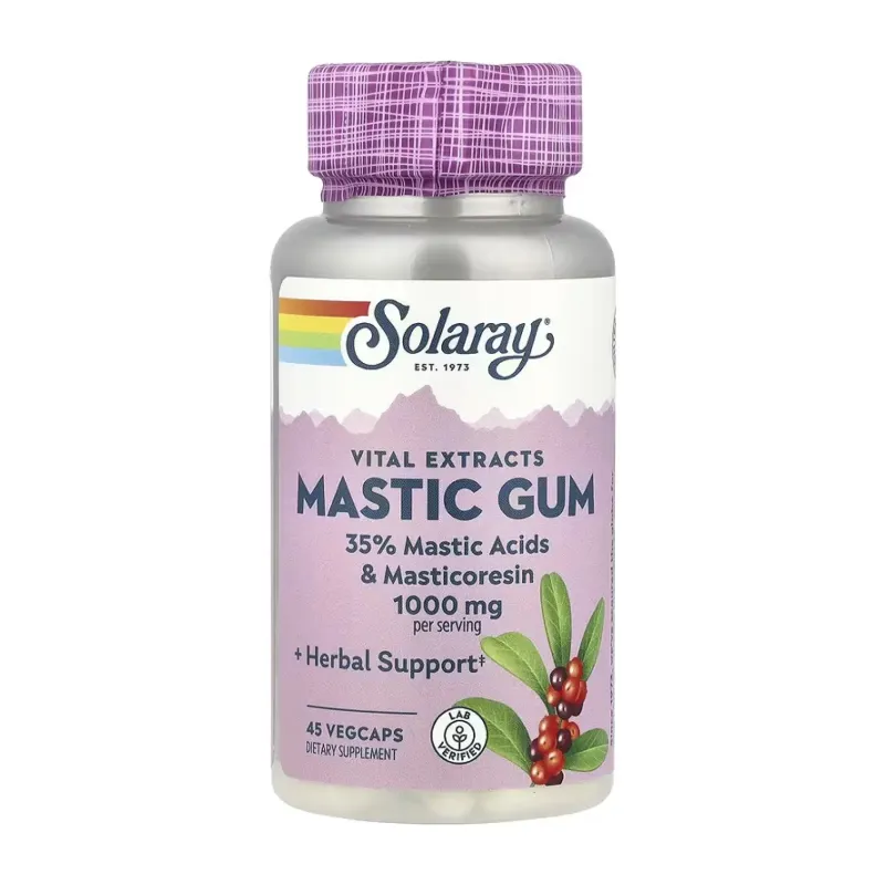 Solaray Mastic Gum Extract 500 мг, 45 вег. капс.