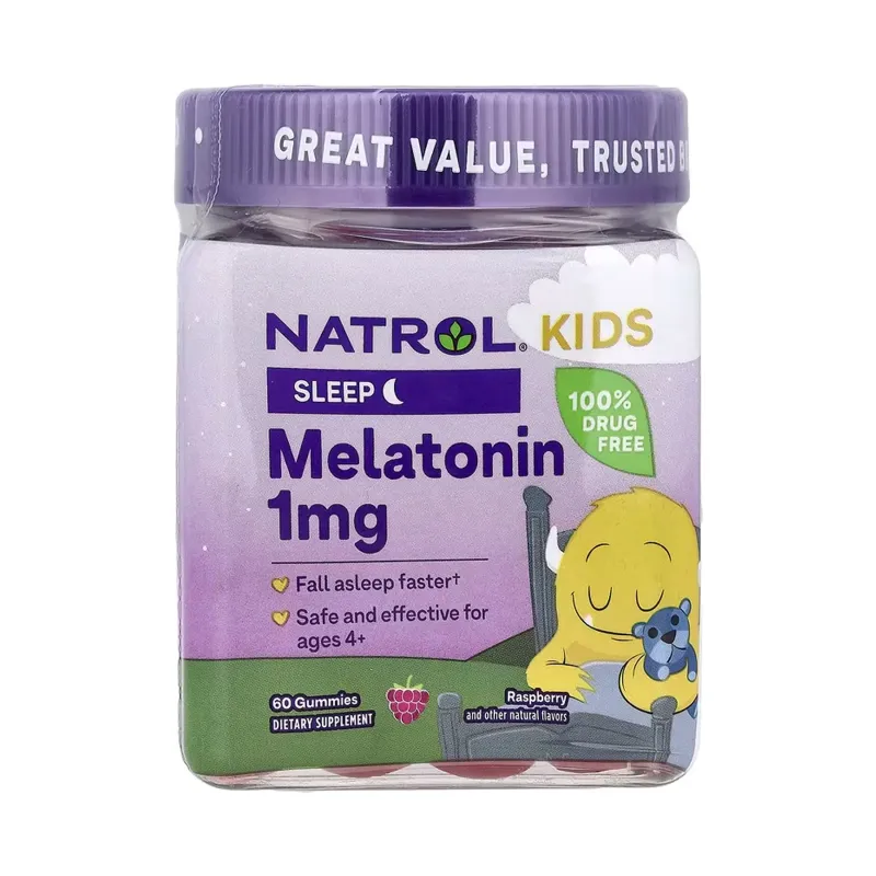 Natrol Kids Melatonin 1 мг, жувальні таблетки, 60 жув. цукерок