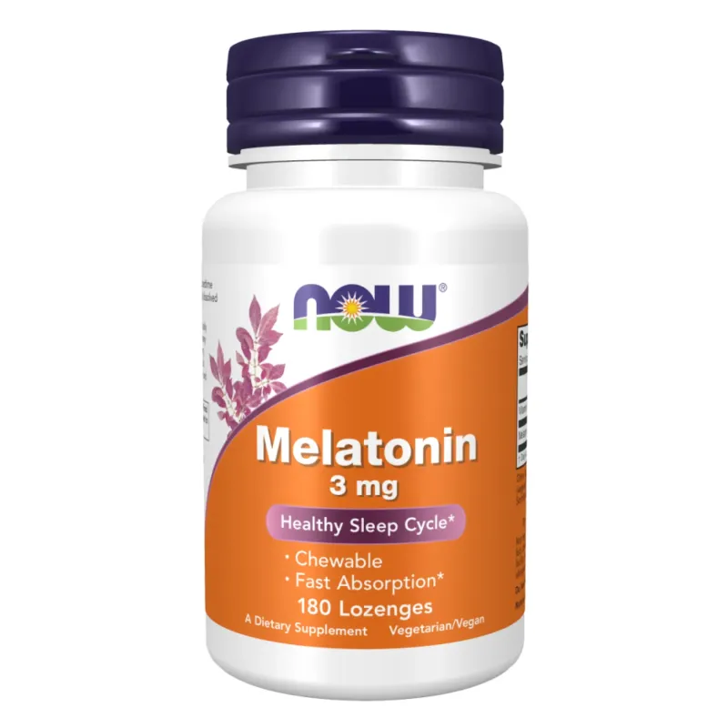 NOW Foods Melatonin 3 мг, 180 пастилок