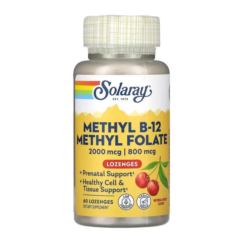 Solaray Methyl B-12 & Methyl Folate, 60 капс.