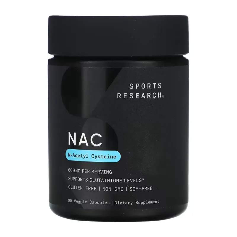 Sports Research NAC - N-Acetyl-L-Cysteine 600 мг, 90 вег. капс.