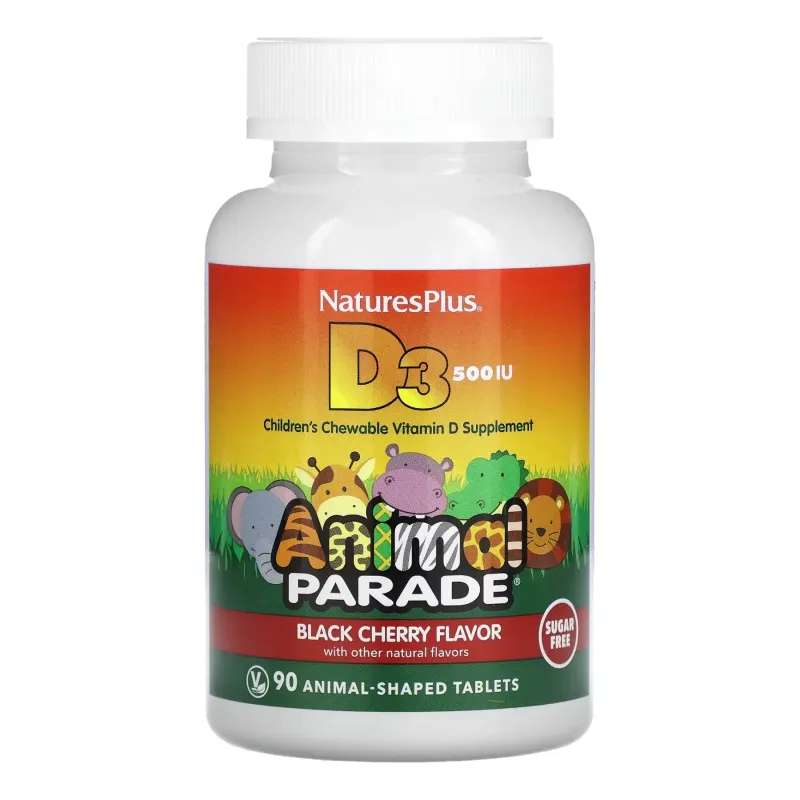 Nature's Plus Kids Vit D3 Chewable Sugarfree 500 МО, 90 табл.