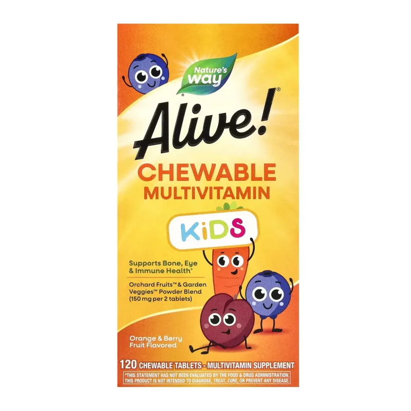 Nature's Way Alive! Children's Chewable Multivitamin, 120 табл., Апельсин з ягодами