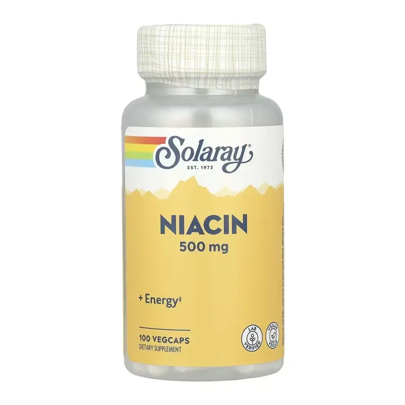 Solaray Niacin 500 мг, 100 вег. капс.