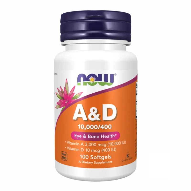 NOW Foods A & D 10000/400, 100 гел. капс.
