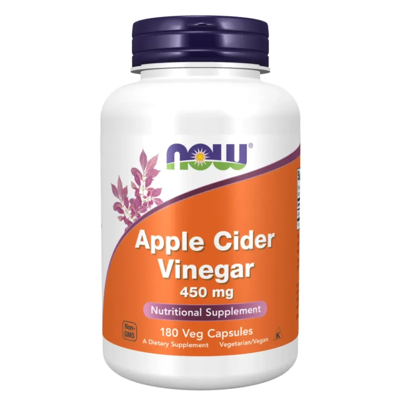 NOW Foods Apple Cider Vinegar 450 мг, 180 вег. капс.