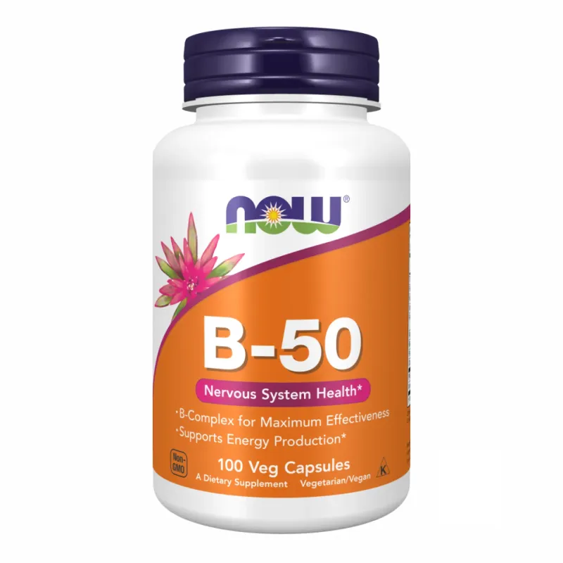 NOW Foods B-50, капсули, 100 вег. капс.