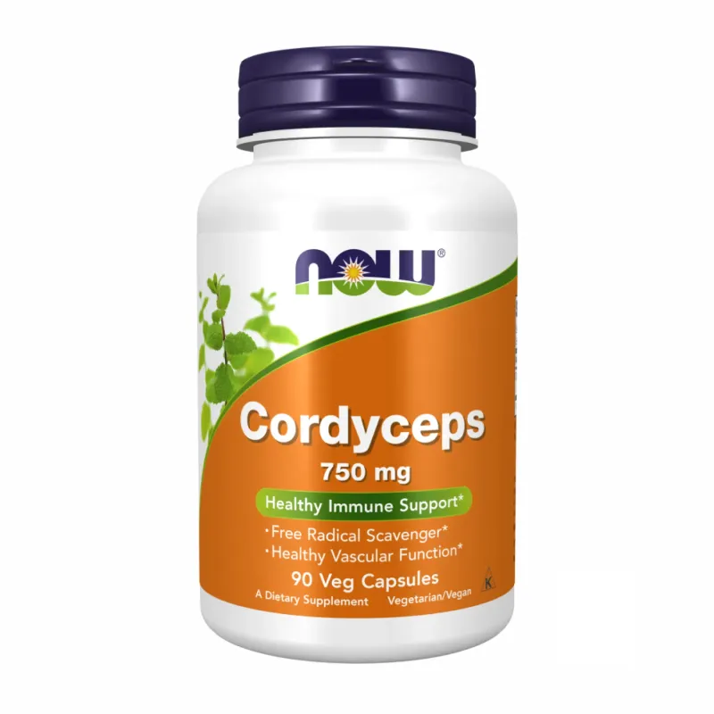 NOW Foods Cordyceps 750 мг, 90 вег. капс.