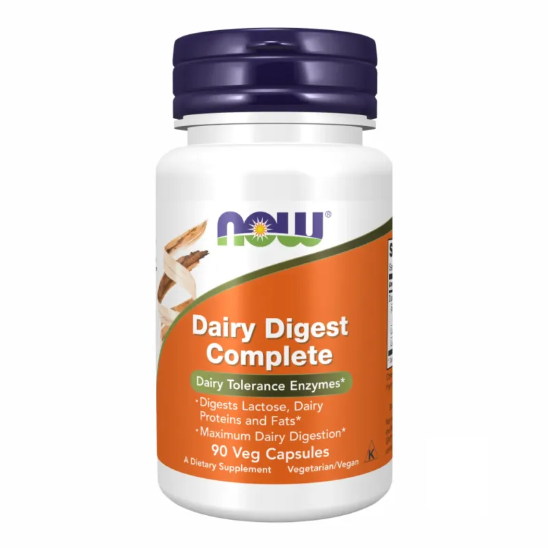 NOW Foods Dairy Digest Complete, 90 вег. капс.