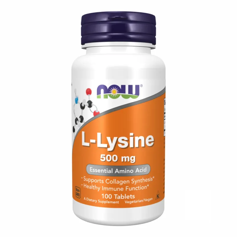 NOW Foods Lysine 500 мг, таблетки, 100 табл.