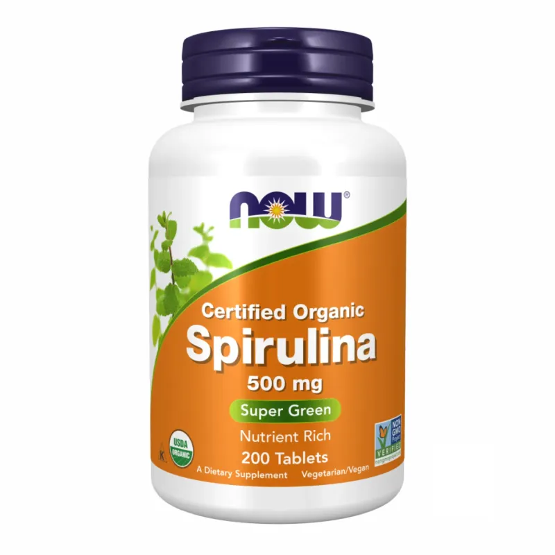 NOW Foods Spirulina 500 мг, таблетки, 200 табл.