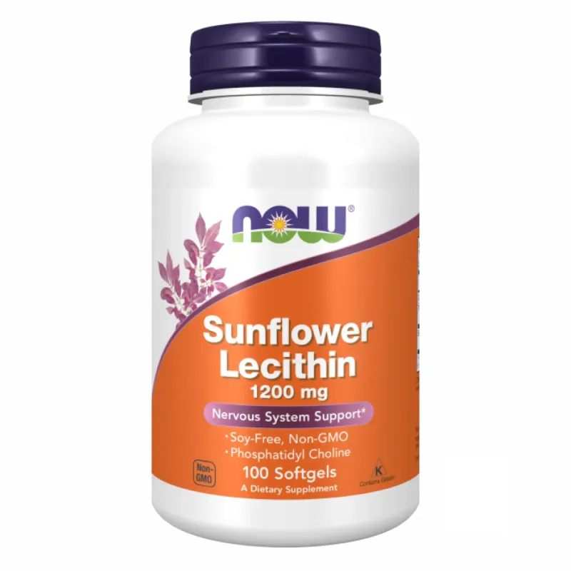 NOW Foods Sunflower Lecithin 1200 мг, 100 гел. капс.