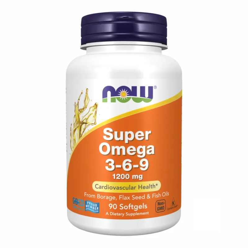 NOW Foods Super Omega 3-6-9 1200 мг, 90 гел. капс.
