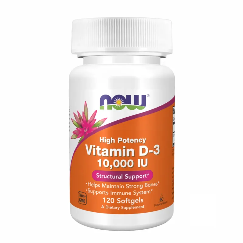 NOW Foods VIT D-3 10000 МО, 120 гел. капс.
