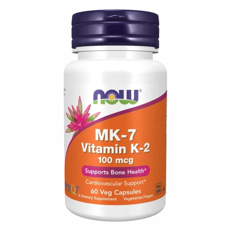 NOW Foods Vitamin K-2 (MK7) 100 мкг, 60 вег. капс.