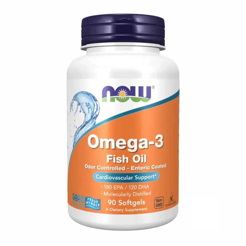 NOW Foods Omega-3 Enteric, 90 гел. капс.