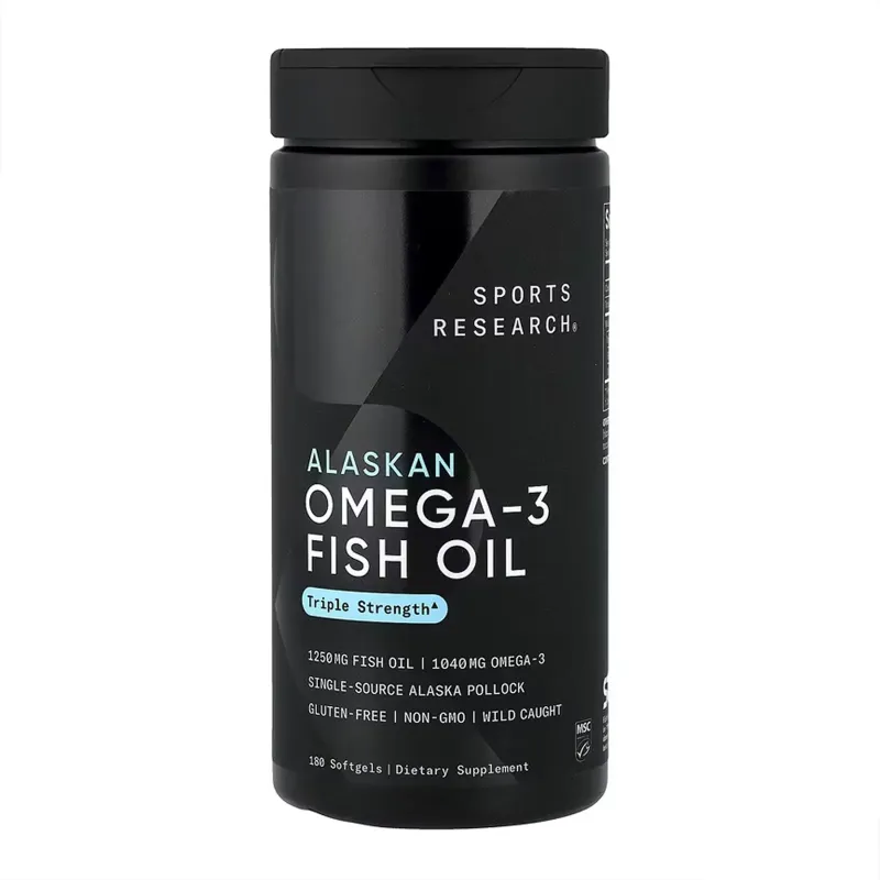 Sports Research Omega-3 Fish Oil Alaska 1250 мг, 180 гел. капс.