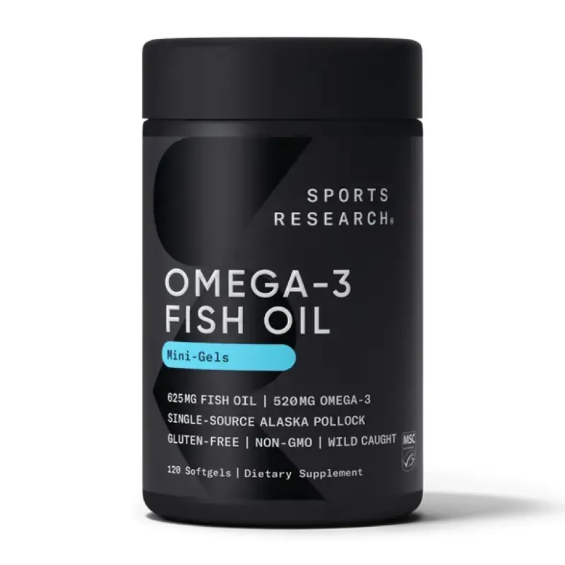 Sports Research Omega-3 Fish Oil Alaska 625 мг, 120 mini softgels