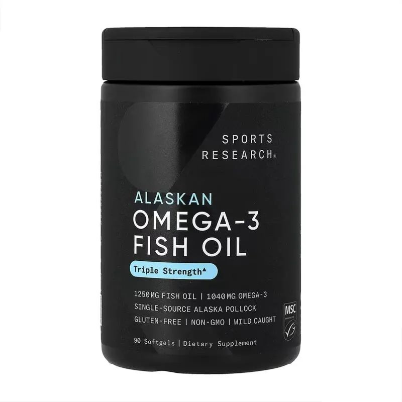 Sports Research Omega-3 Fish Oil Alaska Pollock 1250 мг, 90 гел. капс.