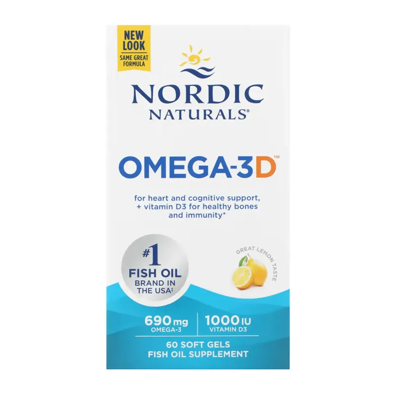 Nordic Naturals Omega-3D, 60 гел. капс.